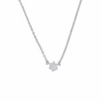 Damenkette mit Solitär Diamantanhänger in Weissgold Vorschau