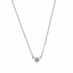 Damenkette mit Solitär Diamantanhänger in Weissgold Vorschau