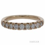 Halbmemoire Ring Gelbgold 585 / 14K mit 0,45ct Diamanten - Bild 2 Vorschau