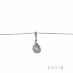 Damenkette mit Diamant Anhänger Weißgold 500er ca. 2,2ct. - Bild 3 Vorschau