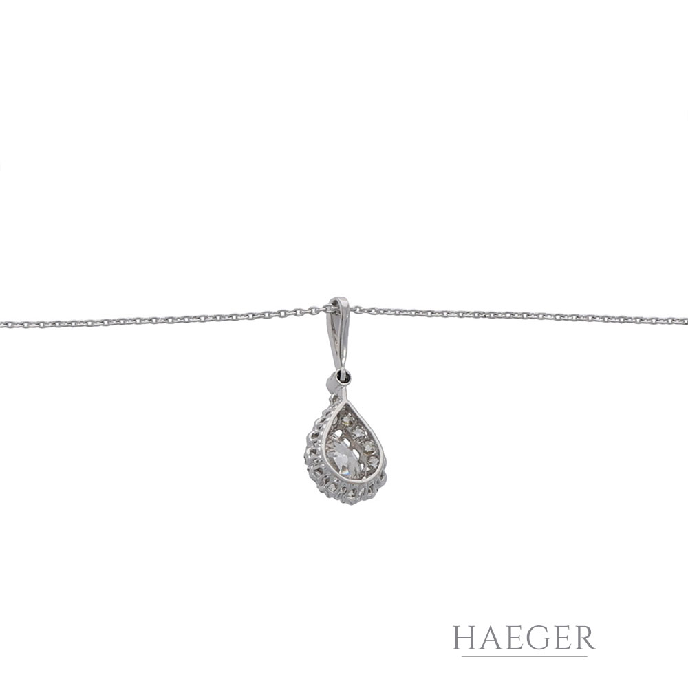 Damenkette mit Diamant Anhänger Weißgold 500er ca. 2,2ct. - Bild 3