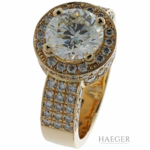 Diamant Ring Gr.60 Gelbgold 750 / 18K mit 3,05ct Hauptstein EGL Zert.