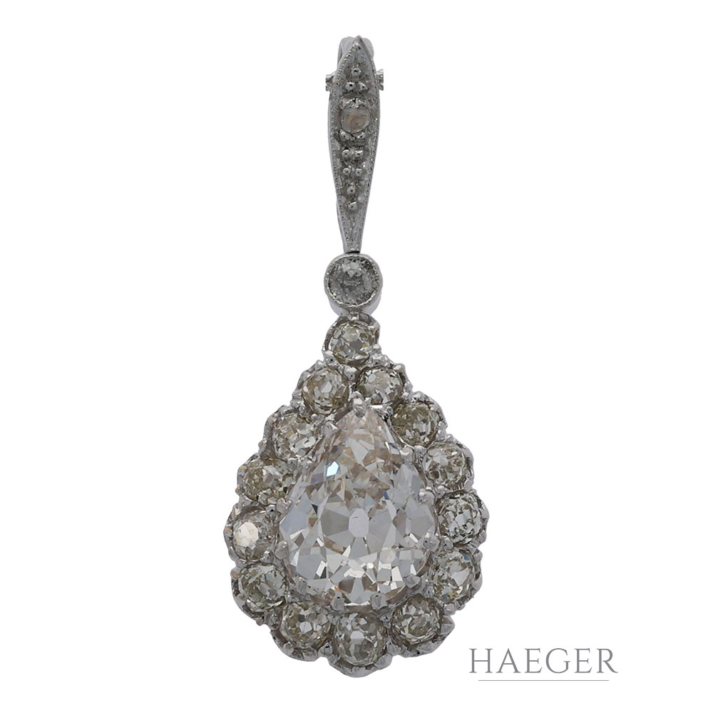 Damenkette mit Diamant Anhänger Weißgold 500er ca. 2,2ct. - Bild 2