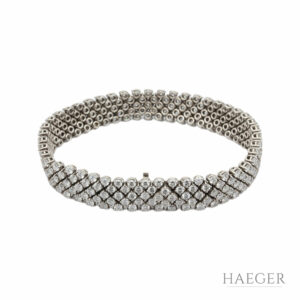 Reviérearmband Weißgold 750 / 18 Kt. ca. 12,44 ct. Diamanten