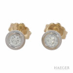 Solitärohrstecker Gelb, Weißgold 585 / 14K mit 0,5ct Diamanten Vorschau