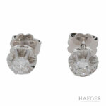 Solitärohrstecker Weißgold 750 / 18K mit 0,35ct Diamanten - Bild 3 Vorschau
