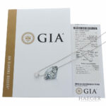 Venizianerkette mit Solitär – Diamantanhänger Weißgold 750 / 18 Kt. GIA Zertifikat - Bild 3 Vorschau