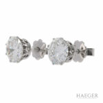 Solitär Diamant Ohrstecker Weißgold 585 / 14 Kt. 2,50ct. HRD Zertifikat - Bild 2 Vorschau