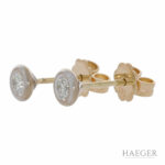Solitärohrstecker Gelb, Weißgold 585 / 14K mit 0,5ct Diamanten - Bild 3 Vorschau