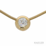 Kette mit Solitäranhänger Gelbgold 585 / 14K mit 0,68ct - Bild 2 Vorschau