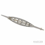 ArtDeco Diamant Perlen Brosche Gelbgold Weißgold 585 / 14 Kt. Vorschau