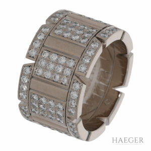 Cartier Tank Francaise Diamantring Weißgold 750 / 18 Kt. Full Set
