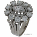 Floraler Diamantring in 585er Weissgold mit HRD Zertifikat Vorschau