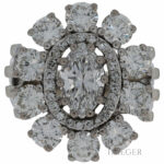 Floraler Diamantring in 585er Weissgold mit HRD Zertifikat Vorschau