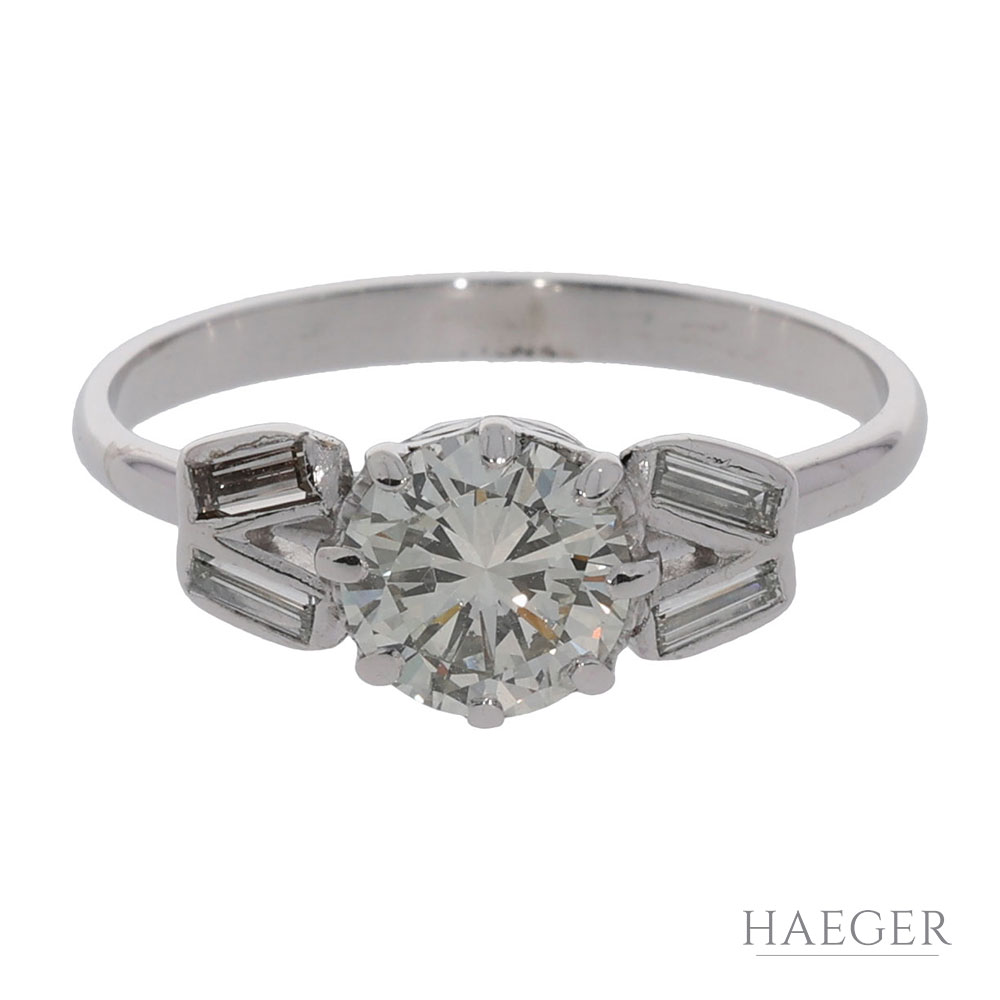 Diamantring ca. 1,2 Carat in 750er Weissgold