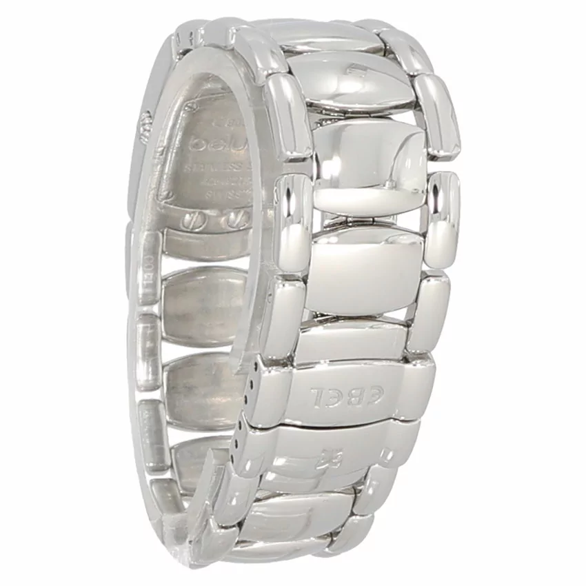 Ebel Beluga Uhr in Stahl mit Diamantbesatz auf Ziffernblatt