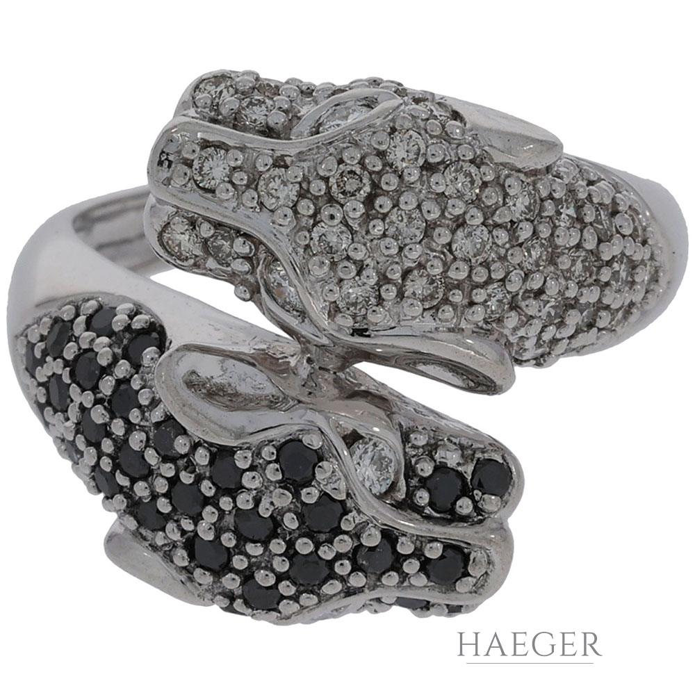 Panther Ring Weißgold 750 / 18K mit 1ct Diamanten