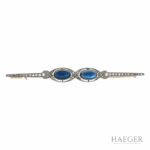 Saphir Diamant Jugendstil Brosche Gelb- & Weißgold 585 / 14 Kt. Vorschau