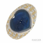 Herz Saphir Diamant Ring Gelbgold 750 / 18 Kt. ca. 3,5ct. Vorschau