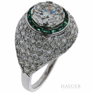 Schilling Cocktailring in 950er Platin besetzt mit 2 Carat Diamanten