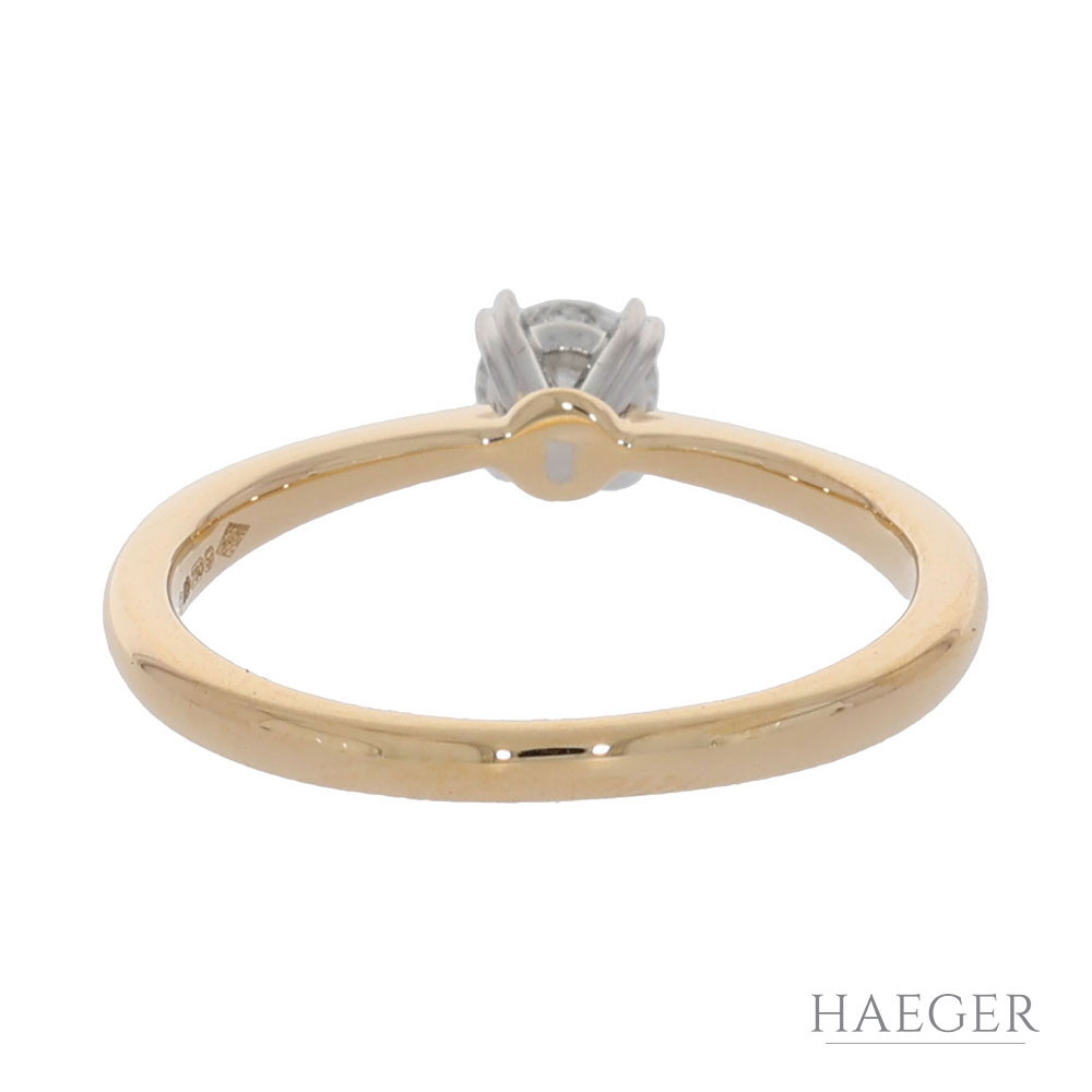Solitär Diamantring in 750er Gelbgold