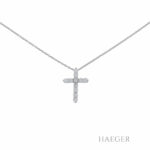 Tiffany and Co. Kette mit Kreuzanhänger Platin 950 mit 0,5ct Diamanten Vorschau