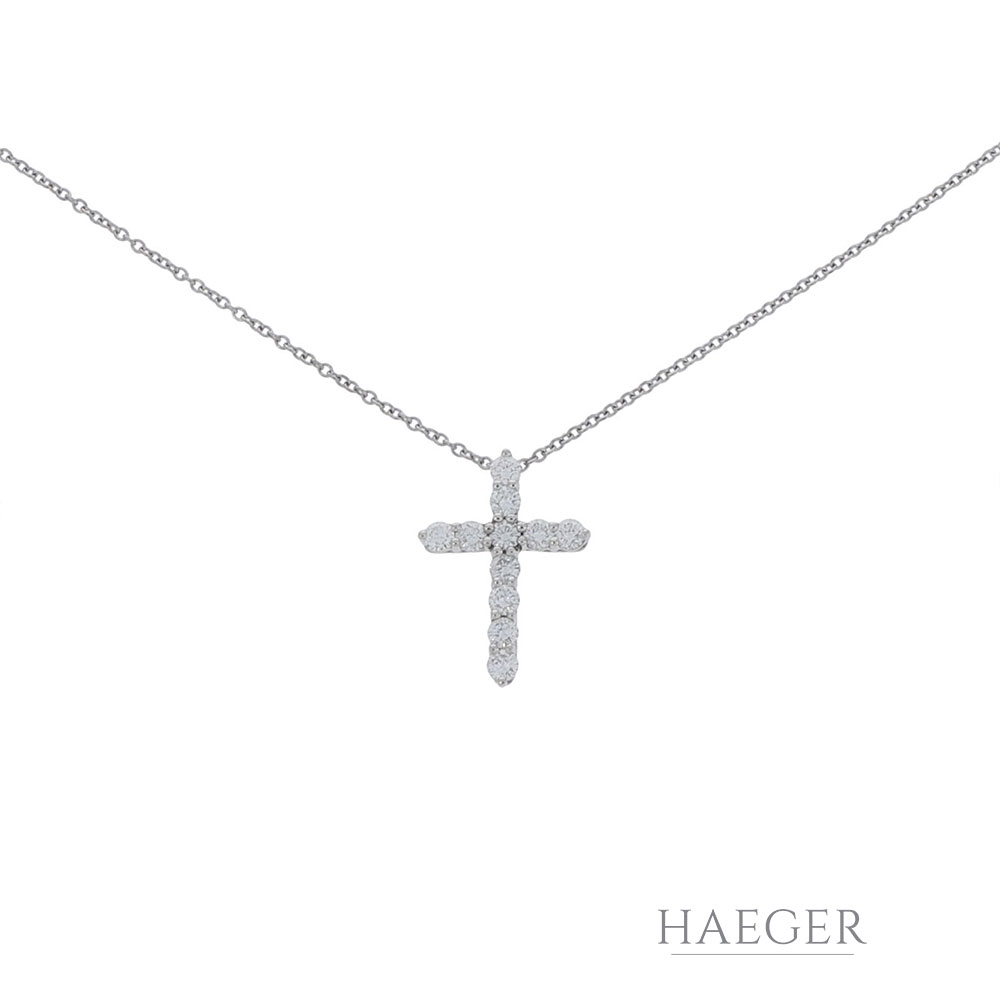 Tiffany and Co. Kette mit Kreuzanhänger Platin 950 mit 0,5ct Diamanten