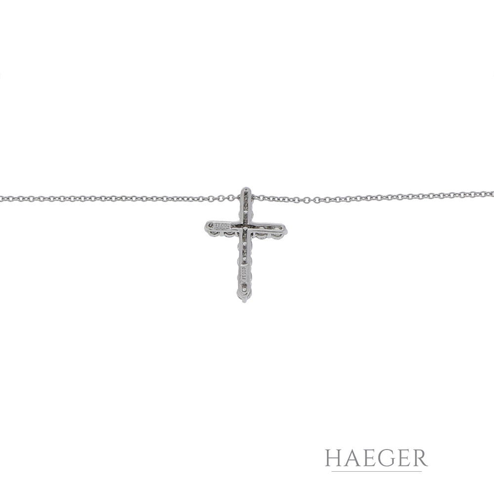 Tiffany and Co. Kette mit Kreuzanhänger Platin 950 mit 0,5ct Diamanten