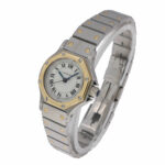 Cartier Santos Octagon Ref. 0907 Stahl/Gold 18K automatic 1990’s Vintage Watch - Bild 4 Vorschau