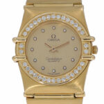 Omega Constellation Ladies Lady Constellation Mini Gold 18K Factory Diamond Setting ca. 1990 - Bild 2 Vorschau