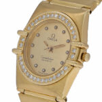 Omega Constellation Ladies Lady Constellation Mini Gold 18K Factory Diamond Setting ca. 1990 - Bild 4 Vorschau