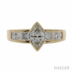 Edler Damenring mit Marquise Diamantbesatz Vorschau