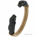Vintage Cartier Doppelpanther Armreif Gelbgold 750 / 18 Kt. Silverium Vorschau