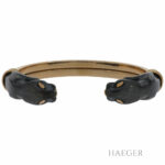 Vintage Cartier Doppelpanther Armreif Gelbgold 750 / 18 Kt. Silverium Vorschau