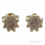Ohrstecker Gelbgold 585 / 14K mit 1ct braune Diamanten Vorschau