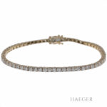 Rivièrearmband 18,5cm Gelbgold 585 / 14K mit ca.5ct Diamanten - Bild 3 Vorschau