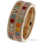 Wellendorff pure Lebensfreude Ring Gr.56 Gelbgold 750 / 18 Karat mit Diamanten und Emaille Vorschau