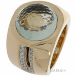 Abeler Al Coro Ring Gr.53 Gelbgold 750 / 18K mit Amethyst und Diamanten Vorschau