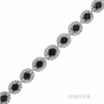 Saphir Diamant Armband 17,5cm Weißgold 585/ 14K Vorschau