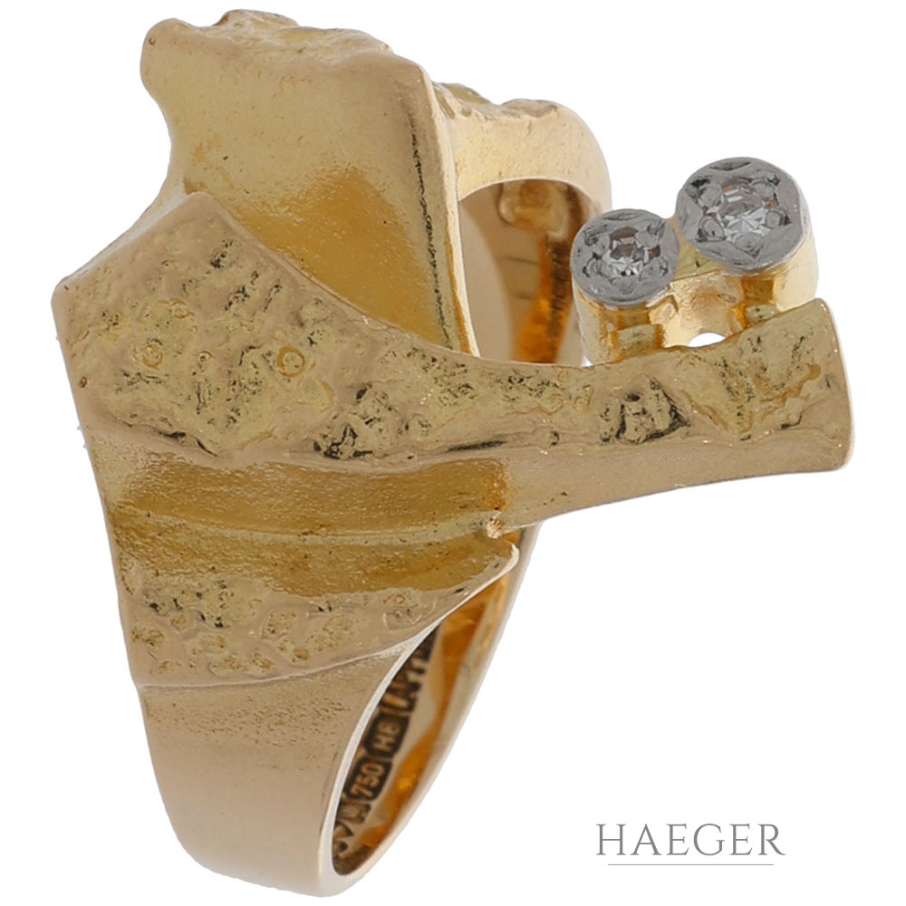 Lapponia Ring Gr.53 Gelbgold 750 / 18K mit 0,03ct Diamanten
