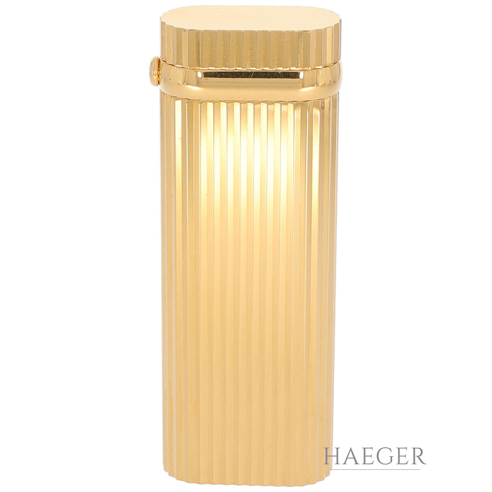 Art Deco Cartier Feuerzeug vergoldet Full Set - Bild 5