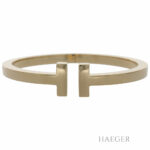 Tiffany & Co. T Square Armreif 18cm Gelbgold 750 / 18K - Bild 2 Vorschau