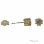 Ohrstecker Gelbgold 585 / 14K mit 1ct braune Diamanten - Bild 2 Vorschau