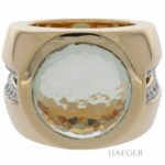Abeler Al Coro Ring Gr.53 Gelbgold 750 / 18K mit Amethyst und Diamanten - Bild 3 Vorschau