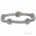 Armband in floraler Form 18cm Weißgold 750 / 18K mit 6ct Diamanten Vorschau