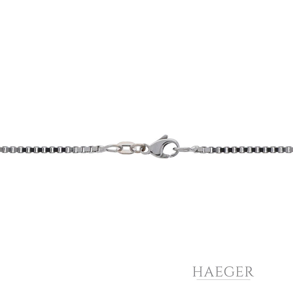 Kette mit Solitäranhänger 50cm Weißgold 585 / 14K mit 0,15ct - Bild 2