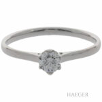 Solitärring Gr.52 Weißgold 585 / 14K mit 0,25ct Diamanten - Bild 3 Vorschau