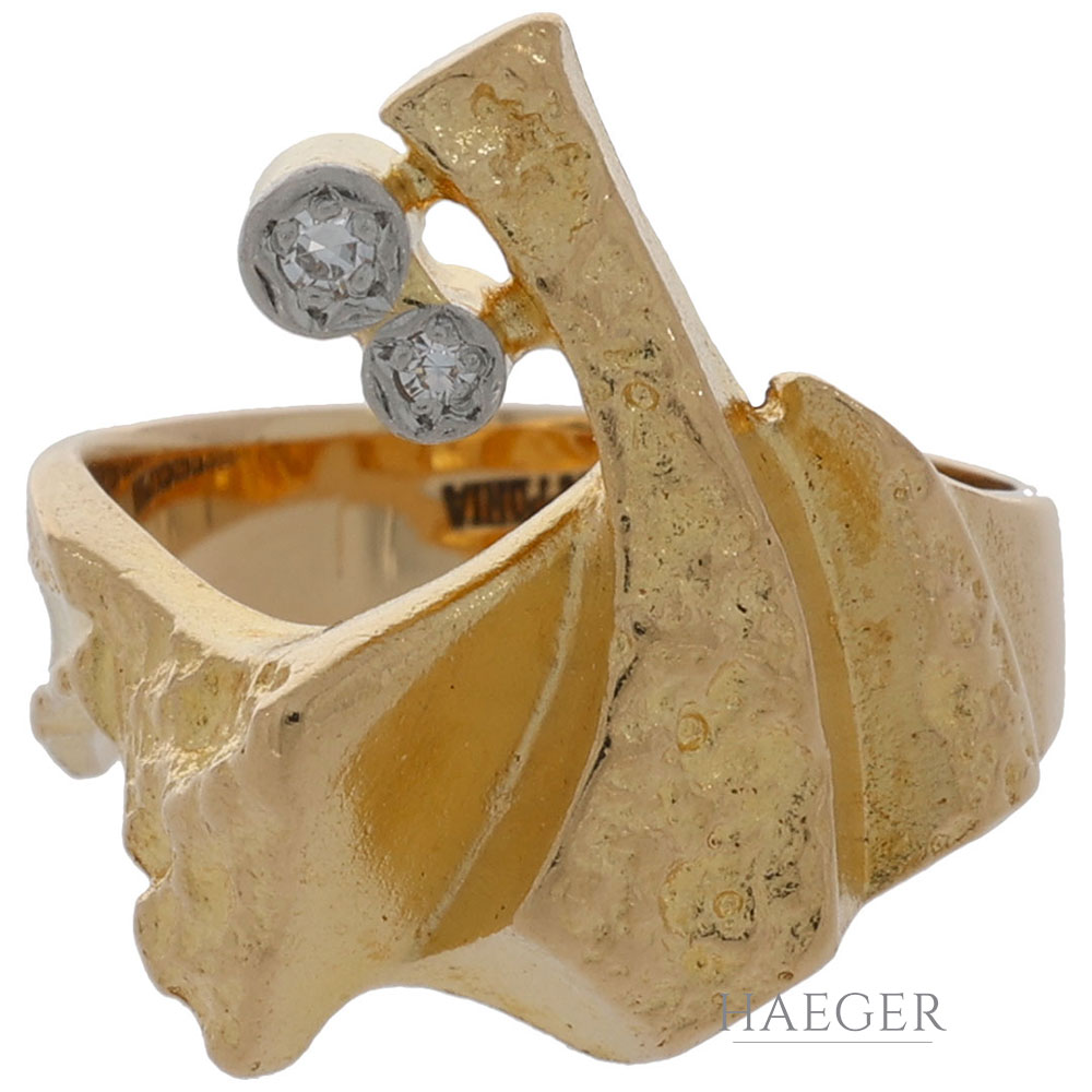 Lapponia Ring Gr.53 Gelbgold 750 / 18K mit 0,03ct Diamanten - Bild 2