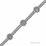 Armband in floraler Form 18cm Weißgold 750 / 18K mit 6ct Diamanten - Bild 2 Vorschau
