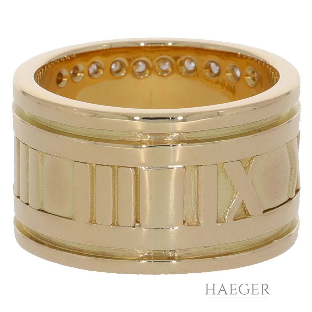 Tiffany & Co. Atlas Diamant Ring Gelbgold 750 / 18 Kt. GR 52 - Bild 2
